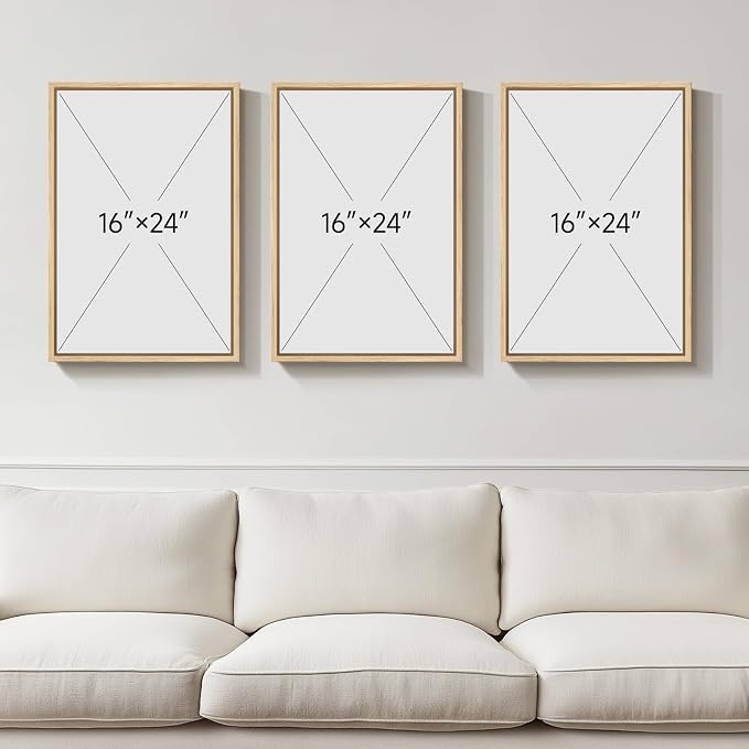 Framed Large William Morris Canvas Wall Art Set of 3, Vintage Neutral Botanical - Image 8