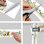 HOMETITUTE Wallpaper Border Peel and Stick Classic Wall Trim 4x196 Inch Baroque - Image 8