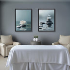 GELDSTEI Calm Zen Botanical Canvas Wall Art, Yoga Spa Meditation Room Decor - Image 4