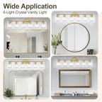 Crystal Bathroom Light Fixtures, Bathroom Lighting Fixtures Over Mirror - Image 6