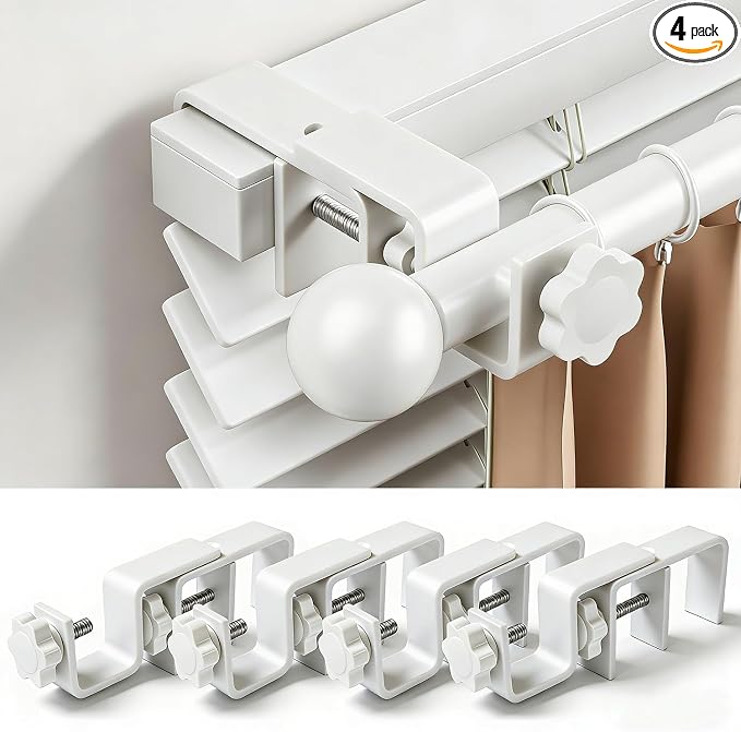 Mimiio No Drill Curtain Rod Brackets by Unknown