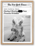 iHery Funny Having A Prevents Wrinkles Framed Trendy Hot Girls NewsPaper Wall by iHery