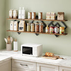 ELYKEN Floating Shelves for Wall, 2-Tier Wall Mounted Storage Shelves for Books - Image 3
