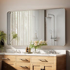 55"x 30" Silver Bathroom Mirror - Image 9