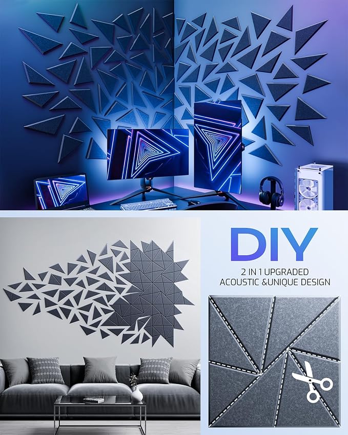 22 Pack Acoustic Panels, Sound Proof Foam Panels - Image 5