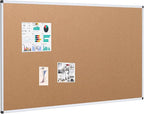 VIZ-PRO Large Cork Bulletin Board, 72 X 40 Inches, Wall-Mounted Corkboard by VIZ-PRO