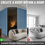 Room Divider Curtain Sets with Flexible Ceiling Track, Privacy Soundproof - Image 2