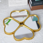 Small Decoritive Heart Wall Mirrors Set of 3, Decorative Four-Leaf Clover Mirror - Image 4