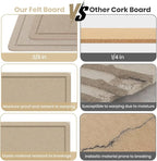 Large Bulletin Board, 48 X 36 inches Felt Board Notice Pin Board, Self-Adhesive - Image 8