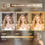 30x36 Inch LED Lighted Bathroom Mirror - Image 7