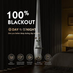 FMFUNCTEX 100% Light Grey Blackout Curtains - Image 4