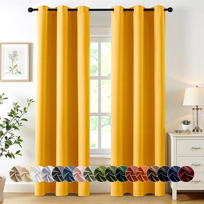 MIULEE Blackout Curtains for Bedroom Living Room 2 Panels, Thermal Insulated by MIULEE