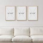 Framed Abstract Boho Wall Art for Living Room, 3 Piece Large Neutral Canvas - Image 8