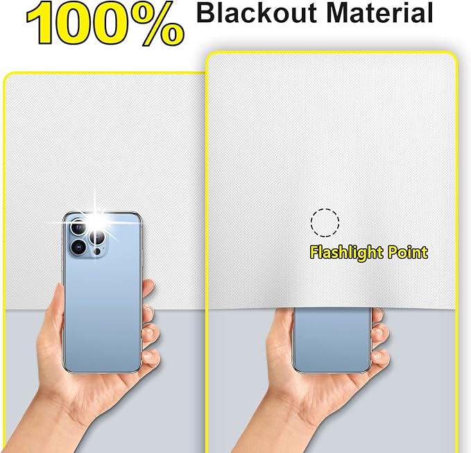 FADOTY Blackout Curtains for Bedroom, Portable 100% Black Out Window Cover Film - Image 3