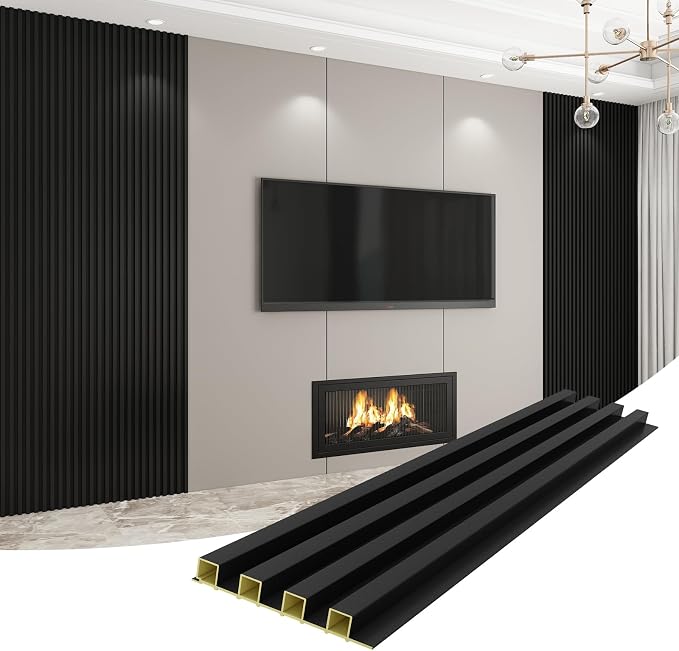 8-Pack WPC Wall Panels 118’’ x 6.1’’ 3D Slat Wall Panel Acoustic Wall Paneling - Image 7