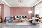 Dimoon 394''x17.7'' Pink Peel and Stick Wallpaper Contact Paper Modern Self - Image 5