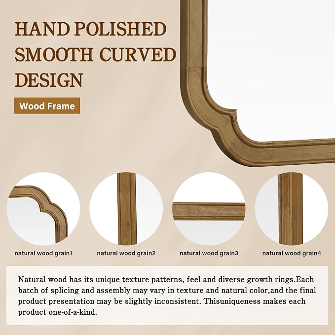 WallBeyond 30" x 48" Wood Bathroom Mirror - Image 7