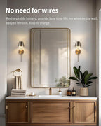 KDG Cordless Wall Sconces Set of 2, Wireless 5200mAh Rechargeable Battery LED - Image 3