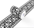 Wallpaper Border Trim Peel and Stick Vintage Black and White Boarders Self by WEISENI