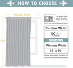 ChrisDowa Room Divider Curtain 120 Inches Long, Wide Blackout Sliding Door - Image 6