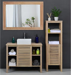 AAZZKANG Rustic Mirrors for Wall Rectangle Wooden Frame Hanging Mirror for - Image 6