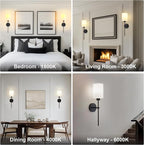 Battery Operated Wall Sconces Set of Two, Wireless Rechargeable Wall Light - Image 8