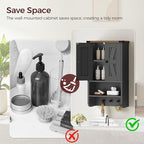 MAHANCRIS Bathroom Wall Cabinet, Farmhouse Medicine Cabinet - Image 8