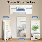 DUMOS Full Length Mirror with Stand, Standing Full Body Mirror with - Image 5