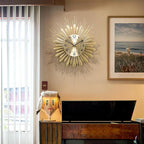 Large Wall Clock, 23inch Gold Wall Clock Non-Ticking Mid Century Wall Clocks - Image 8