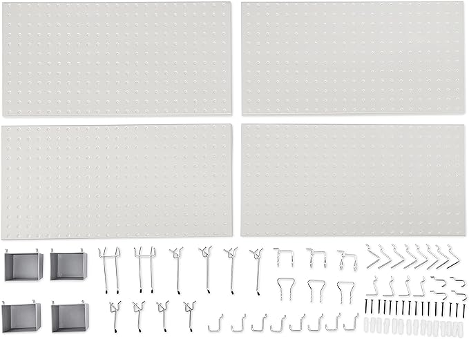 Amazon Basics Rectangular Metal Pegboard Wall Organizer, Tool Storage - Image 7