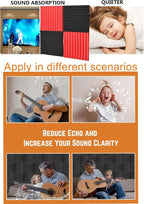 Acoustic Foams Panels 48 Pack 1" x 12"x 12" Sound Proof Foam Panels - Image 4