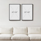 Framed Neutral Abstract Minimalist Wall Art, 2 Piece Large Modern Canvas Prints - Image 3