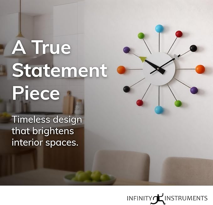 Infinity Instruments LTD. Orb Spoke Starburst Wall Clock - Image 6