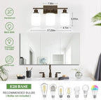 3-Light Bathroom Light Fixtures, Vanity Light - Image 8