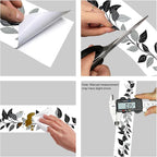 HOMETITUTE Wallpaper Border Peel and Stick Feather Texture Decorative Wall Trim - Image 8
