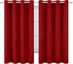 LEMOMO Red Blackout Curtains 66 x 63 Inch Length/Set of 2 Curtain - Image 2