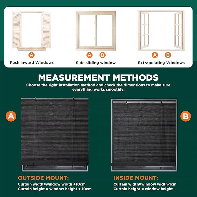 Bamboo Blinds for Interior Windows Bamboo Shades for Indoor Windows Roller - Image 7