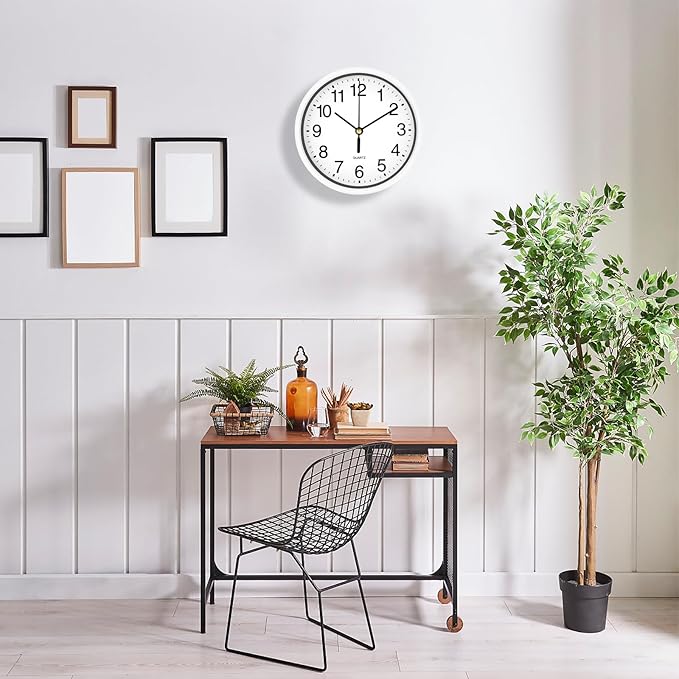 Silent Wall Clock Non Ticking, 6 Inch Wall Clocks Battery Operated, Small - Image 3