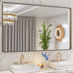 LOAAO 60”X36” Bronze Bathroom Mirrors - Image 8