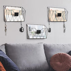 YBING Wall File Organizer for Office Hanging Wall File Holder and Basket Set of - Image 6