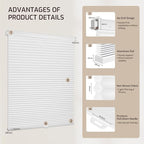 Grandekor No Drill No Tools Cordless Cellular Shades, 35.5" W x 64" H, Light - Image 9