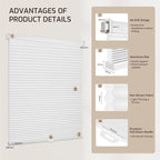 Grandekor No Drill No Tools Cordless Cellular Shades, 30.5" W x 64" H, Light - Image 9