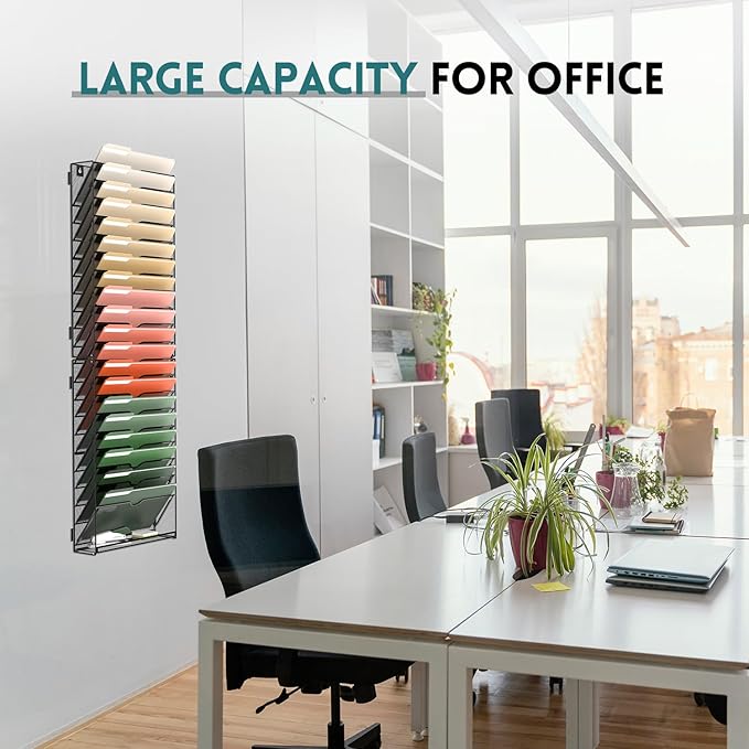 SUPEASY 21 Tier Wall File Organizer, Hanging Wall Mounted Mail Organizer - Image 6