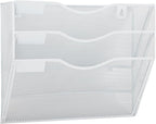 EASEPRES 3 Pocket Mesh Hanging Wall File Organizer, Wall Mounted Mail Paper by EASEPRES