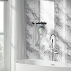 10pcs Thick Marble Peel and Stick Waterproof Wall Panels, Heat-Resistant - Image 2