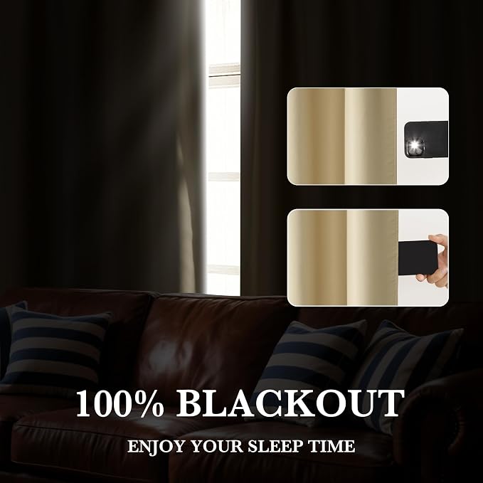RYB HOME 100% Blackout RV Camper Curtains, Thermal Insulated Total Room - Image 5