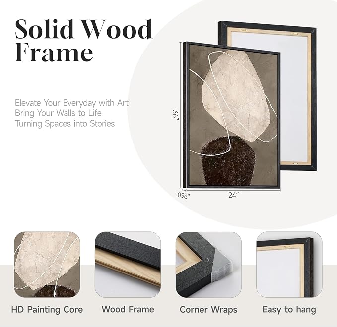 Framed Modern Abstract Wall Art - Image 4