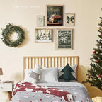 Vodefoad Vintage Dark Green Christmas Prints Set Farmhouse Christmas Gallery - Image 7