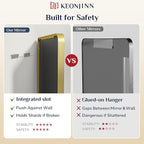Keonjinn Gold Bathroom Mirrors for Over Sink, 22” x 30” Rounded Rectangle - Image 6