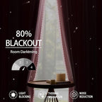 XiDi Pink Curtains for Bedroom, Girls Room Blackout Curtains, Kids Room - Image 6
